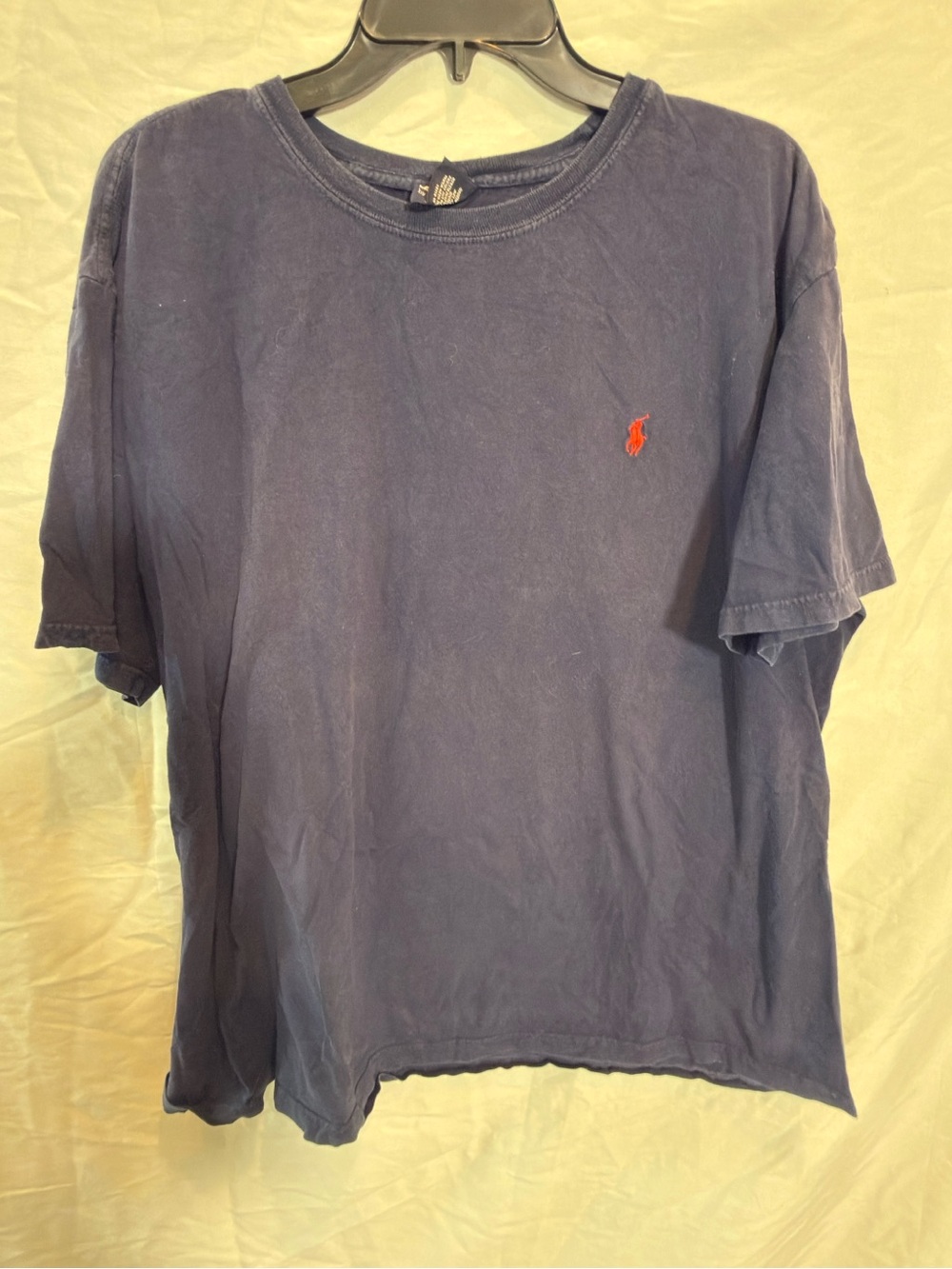 Ralph Lauren Navy Short Sleeve Crewneck T-Shirt with Red Pony Logo